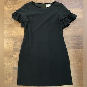 Sail to Sable LBD Ruffle Sleeve Mini Dress Old Money Style Timeless Women’s 6